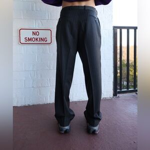 RALPH LAUREN PLEATED PINSTRIPE PANTS